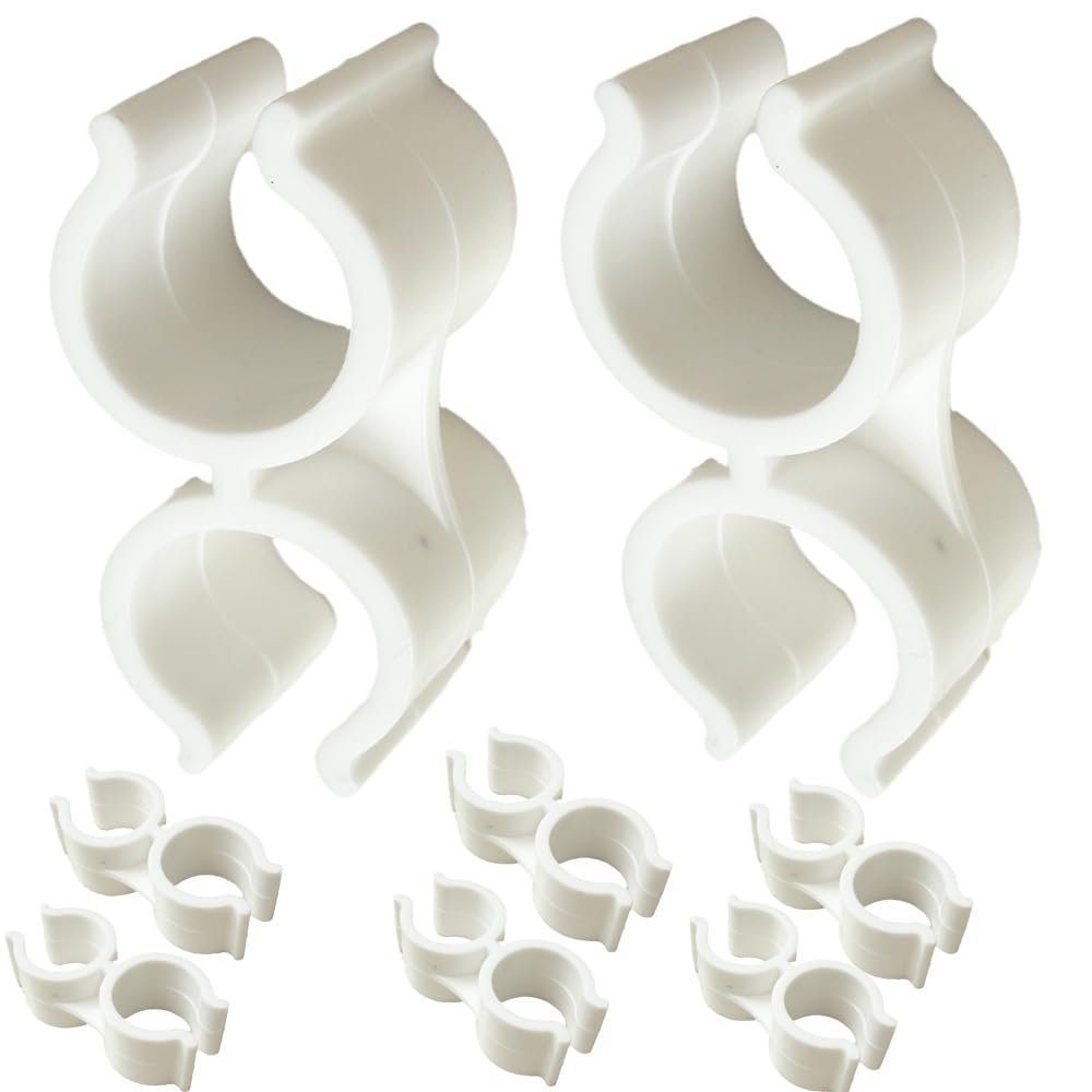 SZYNLIF 8 Pcs Bimini Boat Clip for Anti Rattle Bimini Brace Security Boat Accessories Bimini Top Pole Clips Holder Bimini Pole Clips Bimini Top Clips Bimini Clip Nylon White