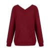 Akivide Oversized V Neck Sweaters for Women Fall Winter Trendy Lightweight Cute Loose Solid Knit Pullover Sweaters view 3