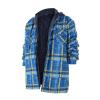 Ymosrh Long Sleeve Shirts for Men, Mens Hooded Shirt Jacket Plaid Quilted Lined Fall Winter Coat Jackets Men Man Shirt Black Button Up Shirt Big and Tall Up Shirts Casual Dress (M, Blue) view 1