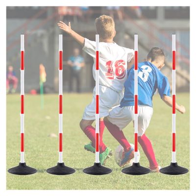 YXXSDP Soccer Agility Poles 5 Sets, Coaching Sticks Sports Trainning Speed Pole Slalom Poles, for Turf School Playground (Size : 1.2m/47.2inch)