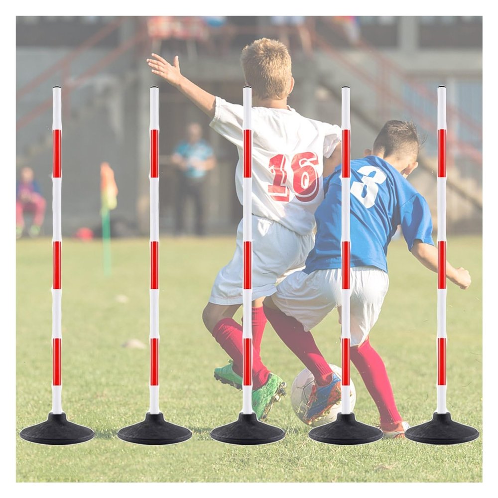YXXSDP Soccer Agility Poles 5 Sets, Coaching Sticks Sports Trainning Speed Pole Slalom Poles, for Turf School Playground (Size : 1.2m/47.2inch)