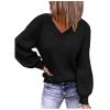 Akivide Oversized V Neck Sweaters for Women Fall Winter Trendy Lightweight Cute Loose Solid Knit Pullover Sweaters view 1