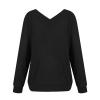 Akivide Oversized V Neck Sweaters for Women Fall Winter Trendy Lightweight Cute Loose Solid Knit Pullover Sweaters view 2