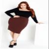 City Chic Women's Plus Size Midi Tube Skirt, Truffle, 18 view 2