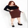 City Chic Women's Plus Size Midi Tube Skirt, Truffle, 18 view 3