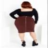 City Chic Women's Plus Size Midi Tube Skirt, Truffle, 18 view 4
