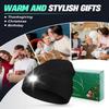 MOXTOYU Unisex Beanie with Light, USB Rechargeable LED Headlamp Hat, Warm Knitted Cap for Men Women Dad Mom, Valentine's Day Gifts Black view 2