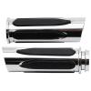 Silver Motorcycle Grips with Electronic Throttle Control for 1" Bars, Replacement for Harley Electra Glide, Street Glide, Road King, Road Glide, Softail, Fat Boy, Dyna view 1