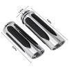Silver Motorcycle Grips with Electronic Throttle Control for 1" Bars, Replacement for Harley Electra Glide, Street Glide, Road King, Road Glide, Softail, Fat Boy, Dyna view 2