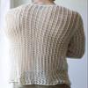 Men's Long Sleeve Crochet Knit Tee Summer White Round Neck Casual T Shirt Tops Sheer See Through Sweater Shirts Party Clubwear view 3