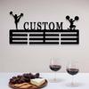 Hyobeswe Cheerleader Medal Holder with Custom Name Personalized Cheerleader Medal Hanger 12 Rungs for Medals & Ribbons Cheerleading Cheer Medal Display Awards Sign Cheer Team Gift view 4