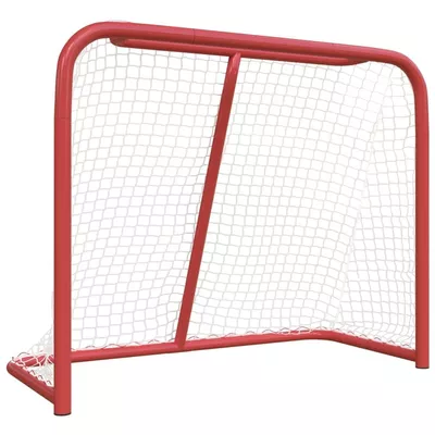CHARMMA Hockey Goal Red and White 72"x28"x48" Polyester, Athletics