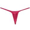 Botmois Men's Shiny Metallic G-string Thong Underwear Male Contour Pouch Bikini Tangas Underpants Soft & Stretchy Swim T-back Light Wine Red M view 3