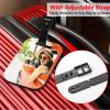 Personalized Luggage Tags, 1-150Packs Custom Golf Bag Tag Personalized Your Own Text, Image, Photo, Logo Customized Travel Suitcases Labels Tags with Strap, Sublimation Blanks Bulk Products view 3