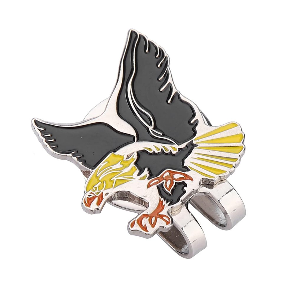 equlup Golf Hat Clip, Durable Golf Ball Markers Stainless Steel Golf Hat Cap Clip Decoration with Magnetic Hat Clip Funny Golf Accessories for Golf Lovers(Eagle)