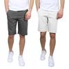 Men's Flat Front Stretch Twill Chino Shorts, Classic Cotton Blend Short with Multi Pocket 2-Pack view 1