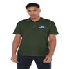 Campus Lab Georgia College Primary Logo Men's Adult 100% Cotton Knit Polo Shirt, Hunter Green, 2X-Large view 1