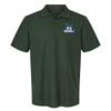 Campus Lab Georgia College Primary Logo Men's Adult 100% Cotton Knit Polo Shirt, Hunter Green, 2X-Large view 3