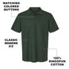 Campus Lab Georgia College Primary Logo Men's Adult 100% Cotton Knit Polo Shirt, Hunter Green, 2X-Large view 4
