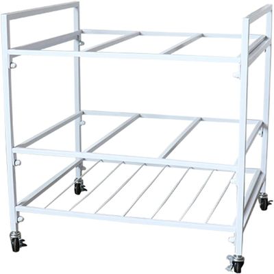 JYDQM Rolling Yoga Mat and Rug Carpet Storage Cart, Hold up to 9 Mat, Black Heavy Duty Metal Floor-Standing Organize Rack for Gym Studio Fitness Class (Color : White)