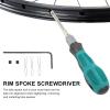 HERCHR Bicycle Spoke Nipple Screwdriver, Bike Nipple Insert Driver Tool Wheel Spokes Removal Installation Wrench for MTB, Road Mountain Bicycle Spoke Rim Screwdriver with Handle view 3