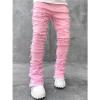 Mens High Waist Fringe Jogger Sweatpants Bodycon Stretch Slim Tassels Side Long Pencil Bottoms Hip Hop Pants Cargo Pants Joggers Casual Active Sports Sweatpants view 4
