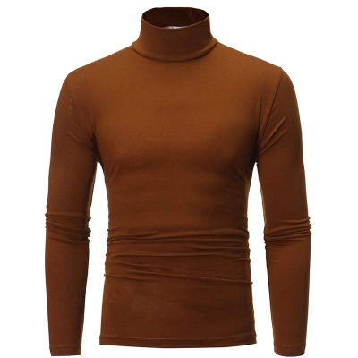 Fleece Lined Turtleneck Men Thermal Turtle Neck Long Sleeve Shirts Mock Pullover Sweater Tops