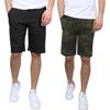 Men's Flat Front Stretch Twill Chino Shorts, Classic Cotton Blend Short with Multi Pocket 2-Pack view 1