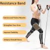 Resistance Band with Handles, Portable Physical Resistance Tube Workout Bands Lightweight Muscle Toning Strength Training Rope for Men Women (Black) view 3