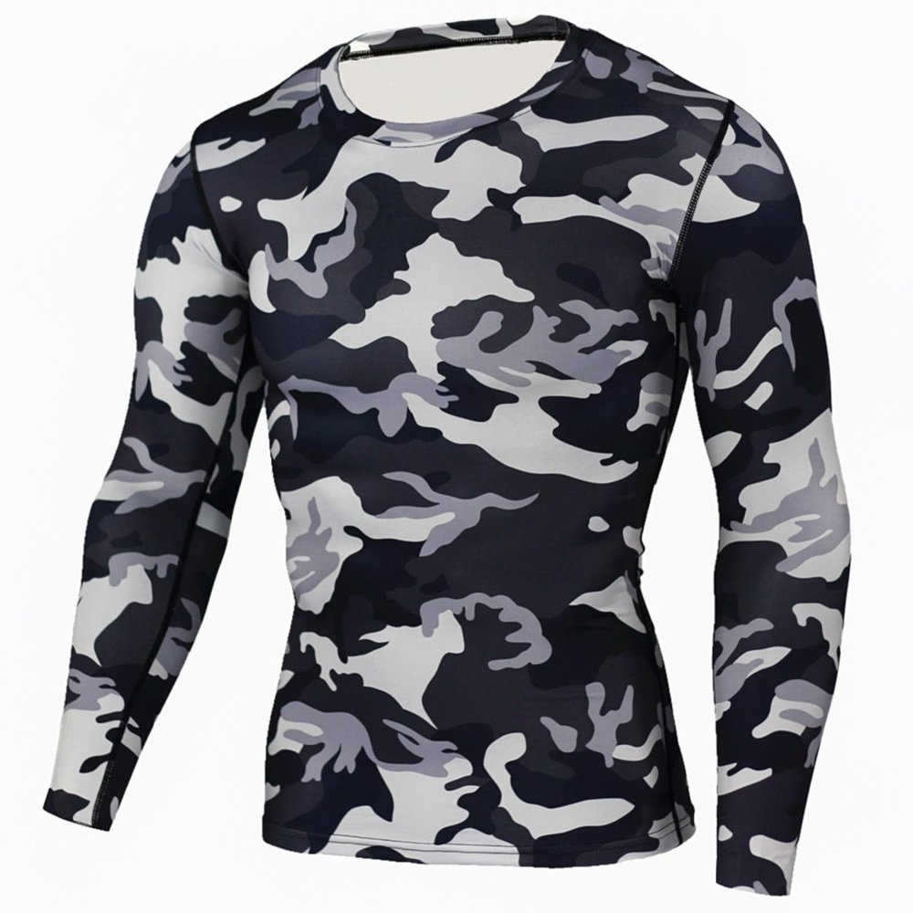 Mens Camo Lightweight Performance Long Sleeve Shirts Thermal Underwear Thermals Top and Bottom Set Base Layer for Cold Weather Soft and Warm