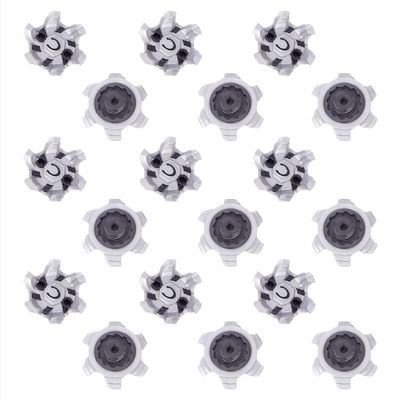 18 Pcs Rubber Shoe Spikes, Universal Soft Replacement Studs Anti Slip Rubber Spikes Compatible with All Standard Screw Fit Shoes (Silver)
