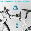 Vousile Bike Rack Wall Mount, 2 Pack Foldable Bike Hanger, Heavy Duty Garage Bike Rack with EVA Foam, Hooks, Adjustable Length, Up to 50 lbs, Suitable for Mountain Bikes, Road Bikes, and Hybrid Bikes view 4