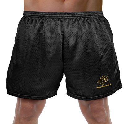 Campus Lab Ohio Dominican University Primary Mark Men's Adult Athletic Gym Shorts 7" Inseam, Black, 2X-Large