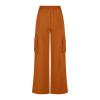 Women Cargo Pants Parachute Drawstring Elastic Waist Sweatpants Baggy Y2k Teen Girls Pants Loose Trousers with Pocket view 3
