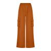 Women Cargo Pants Parachute Drawstring Elastic Waist Sweatpants Baggy Y2k Teen Girls Pants Loose Trousers with Pocket view 4
