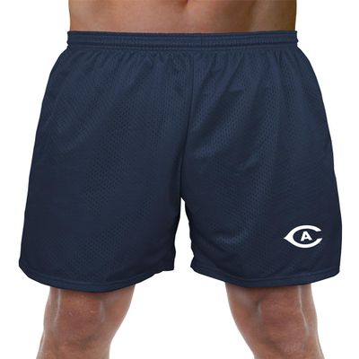 Campus Lab University of California, Davis Primary Mark Men's Adult Athletic Gym Shorts 7" Inseam, Navy, Medium