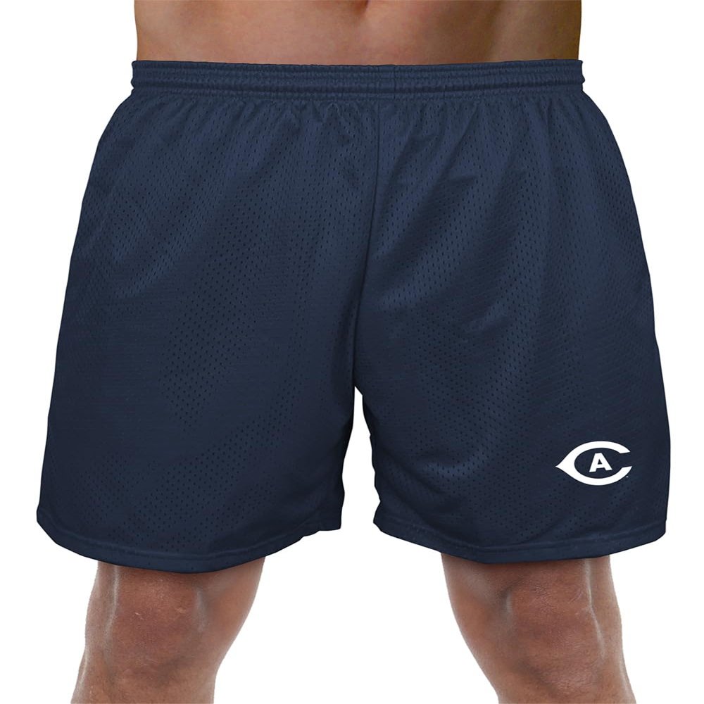 Campus Lab University of California, Davis Primary Mark Men's Adult Athletic Gym Shorts 7" Inseam, Navy, Medium