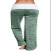 ERTUPE Women's Wide Leg Yoga Pants Patchwork Stretchy High Waist Lounge Casual Drawstring Bottoms Leggings Athletic Pants Green view 2