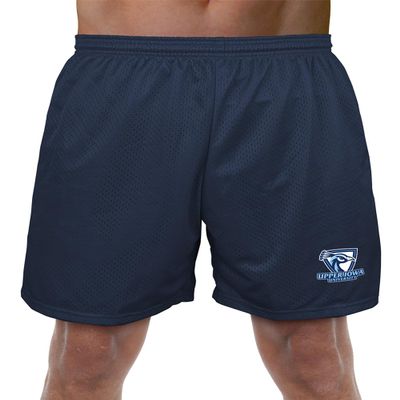 Campus Lab Upper Iowa University Primary Mark Men's Adult Athletic Gym Shorts 7" Inseam, Navy, 2X-Large