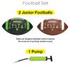 Xcello Sports Huddle Hero Junior Football 2-Pack w/Pump (Black and Brown) view 2