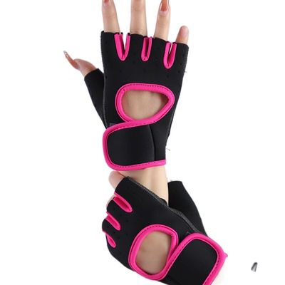 EBayin Men's and Women's Sports Cycling Fitness Half Finger Gloves Rock Climbing, Mountain Racing, Shooting Outdoor Fitness Gloves (Rose Red,M)