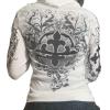 Karwuiio Women's Zip Up Crop Hoodies Long Sleeve Vintage Graphic Hooded Sweatshirt Aesthetic Y2k Jacket with Pocket (B-White, S) view 4