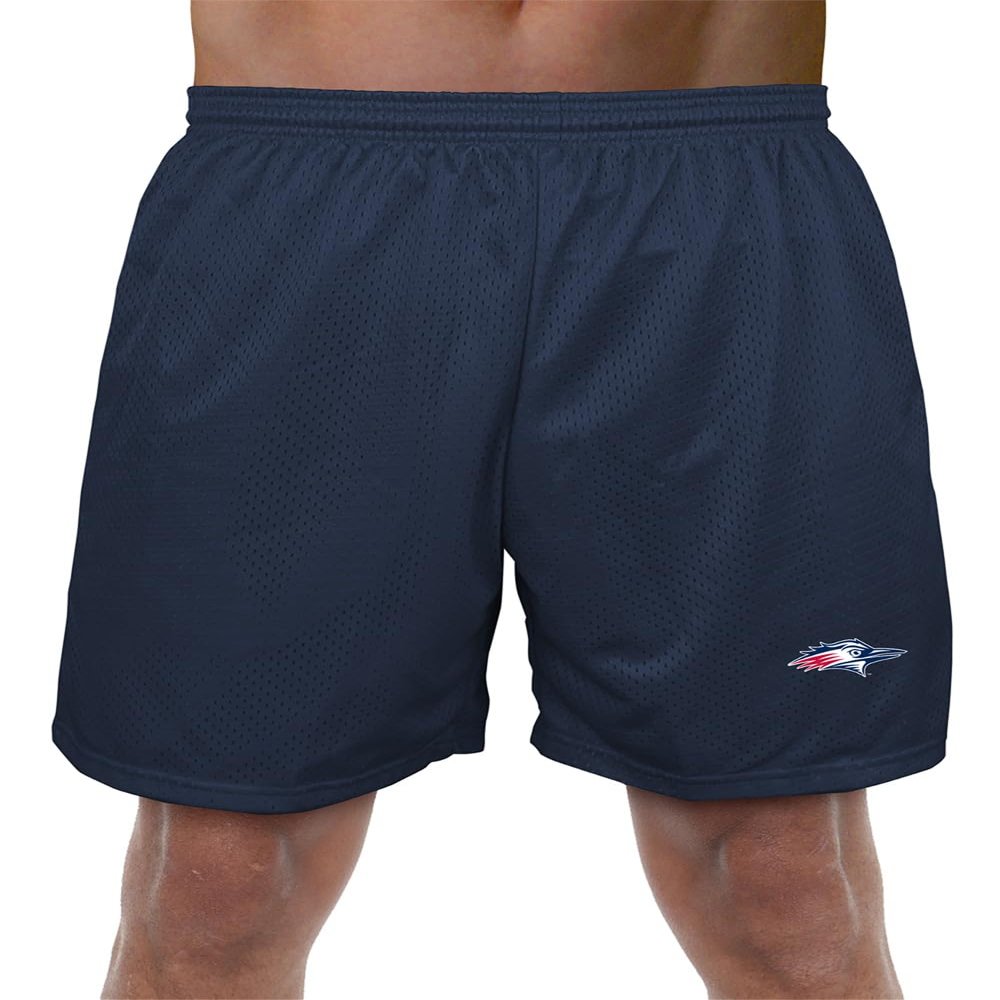 Metro State University of Denver Primary Mark Men's Adult Athletic Gym Shorts 7" Inseam, Navy, Small