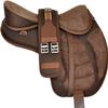 Brown All Purpose Synthetic Treeless Freemax English Saddle with Stirrup for Horse (17" Seat) view 1