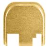 NDZ Performance Gen 1-4 Rear Slide Cover Plate for Glock 9mm .40 .357 .45 Laser Engraved Popular Images in Gold Aluminum - Dallas Star view 2