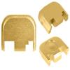 NDZ Performance Gen 1-4 Rear Slide Cover Plate for Glock 9mm .40 .357 .45 Laser Engraved Popular Images in Gold Aluminum - Dallas Star view 4