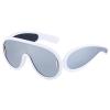 Women's Large Frame One Sunglasses for Sport Cycling Fashion Trend Shenxi (White-framed mercury sheets) view 1