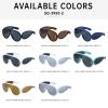 Women's Large Frame One Sunglasses for Sport Cycling Fashion Trend Shenxi (White-framed mercury sheets) view 2