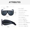 Women's Large Frame One Sunglasses for Sport Cycling Fashion Trend Shenxi (White-framed mercury sheets) view 3