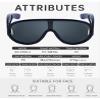 Women's Large Frame One Sunglasses for Sport Cycling Fashion Trend Shenxi (White-framed mercury sheets) view 4